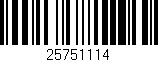 Código de barras (EAN, GTIN, SKU, ISBN): '25751114'