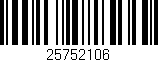 Código de barras (EAN, GTIN, SKU, ISBN): '25752106'