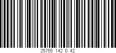 Código de barras (EAN, GTIN, SKU, ISBN): '25755_142_0_42'