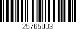 Código de barras (EAN, GTIN, SKU, ISBN): '25765003'