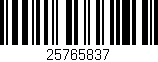 Código de barras (EAN, GTIN, SKU, ISBN): '25765837'