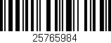 Código de barras (EAN, GTIN, SKU, ISBN): '25765984'
