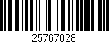 Código de barras (EAN, GTIN, SKU, ISBN): '25767028'