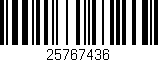 Código de barras (EAN, GTIN, SKU, ISBN): '25767436'