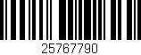 Código de barras (EAN, GTIN, SKU, ISBN): '25767790'