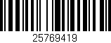 Código de barras (EAN, GTIN, SKU, ISBN): '25769419'