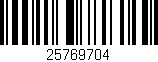 Código de barras (EAN, GTIN, SKU, ISBN): '25769704'