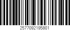 Código de barras (EAN, GTIN, SKU, ISBN): '2577092195801'