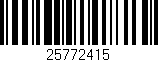 Código de barras (EAN, GTIN, SKU, ISBN): '25772415'