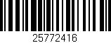 Código de barras (EAN, GTIN, SKU, ISBN): '25772416'