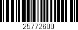 Código de barras (EAN, GTIN, SKU, ISBN): '25772600'