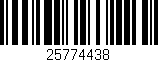 Código de barras (EAN, GTIN, SKU, ISBN): '25774438'