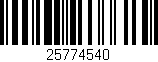 Código de barras (EAN, GTIN, SKU, ISBN): '25774540'