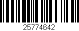 Código de barras (EAN, GTIN, SKU, ISBN): '25774642'