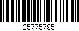 Código de barras (EAN, GTIN, SKU, ISBN): '25775795'