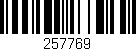 Código de barras (EAN, GTIN, SKU, ISBN): '257769'