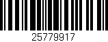 Código de barras (EAN, GTIN, SKU, ISBN): '25779917'