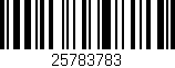 Código de barras (EAN, GTIN, SKU, ISBN): '25783783'