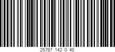 Código de barras (EAN, GTIN, SKU, ISBN): '25787_142_0_40'