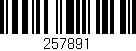 Código de barras (EAN, GTIN, SKU, ISBN): '257891'