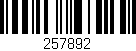 Código de barras (EAN, GTIN, SKU, ISBN): '257892'