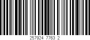 Código de barras (EAN, GTIN, SKU, ISBN): '257924_7763_2'