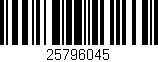 Código de barras (EAN, GTIN, SKU, ISBN): '25796045'