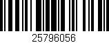 Código de barras (EAN, GTIN, SKU, ISBN): '25796056'