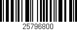 Código de barras (EAN, GTIN, SKU, ISBN): '25796800'