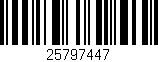 Código de barras (EAN, GTIN, SKU, ISBN): '25797447'