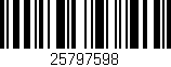 Código de barras (EAN, GTIN, SKU, ISBN): '25797598'