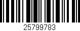 Código de barras (EAN, GTIN, SKU, ISBN): '25799783'
