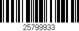 Código de barras (EAN, GTIN, SKU, ISBN): '25799933'