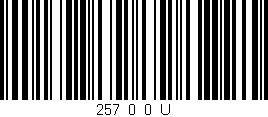 Código de barras (EAN, GTIN, SKU, ISBN): '257_0_0_U'