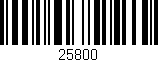 Código de barras (EAN, GTIN, SKU, ISBN): '25800'