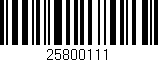 Código de barras (EAN, GTIN, SKU, ISBN): '25800111'