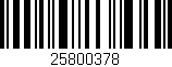 Código de barras (EAN, GTIN, SKU, ISBN): '25800378'