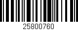 Código de barras (EAN, GTIN, SKU, ISBN): '25800760'