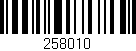Código de barras (EAN, GTIN, SKU, ISBN): '258010'