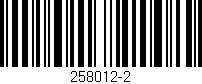 Código de barras (EAN, GTIN, SKU, ISBN): '258012-2'