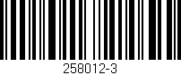 Código de barras (EAN, GTIN, SKU, ISBN): '258012-3'