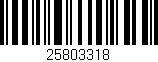 Código de barras (EAN, GTIN, SKU, ISBN): '25803318'