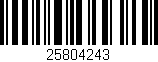 Código de barras (EAN, GTIN, SKU, ISBN): '25804243'