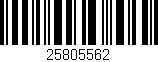 Código de barras (EAN, GTIN, SKU, ISBN): '25805562'