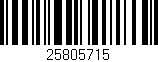 Código de barras (EAN, GTIN, SKU, ISBN): '25805715'