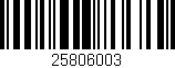 Código de barras (EAN, GTIN, SKU, ISBN): '25806003'