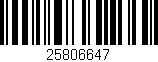 Código de barras (EAN, GTIN, SKU, ISBN): '25806647'