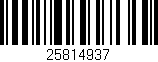 Código de barras (EAN, GTIN, SKU, ISBN): '25814937'