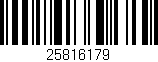 Código de barras (EAN, GTIN, SKU, ISBN): '25816179'