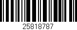 Código de barras (EAN, GTIN, SKU, ISBN): '25818787'